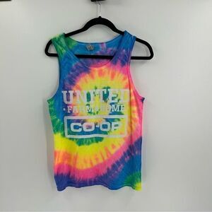 Tie Dye Retro Tank Top Farm Home Co-Op Size Medium
